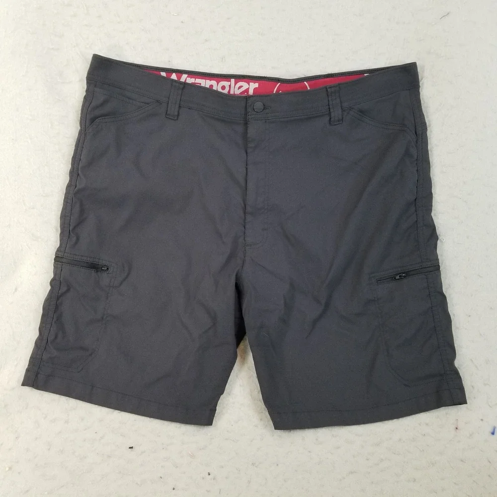 Wrangler Cargo Shorts Mens 44 Gray Outdoor Utility Stretch Nylon 112318780